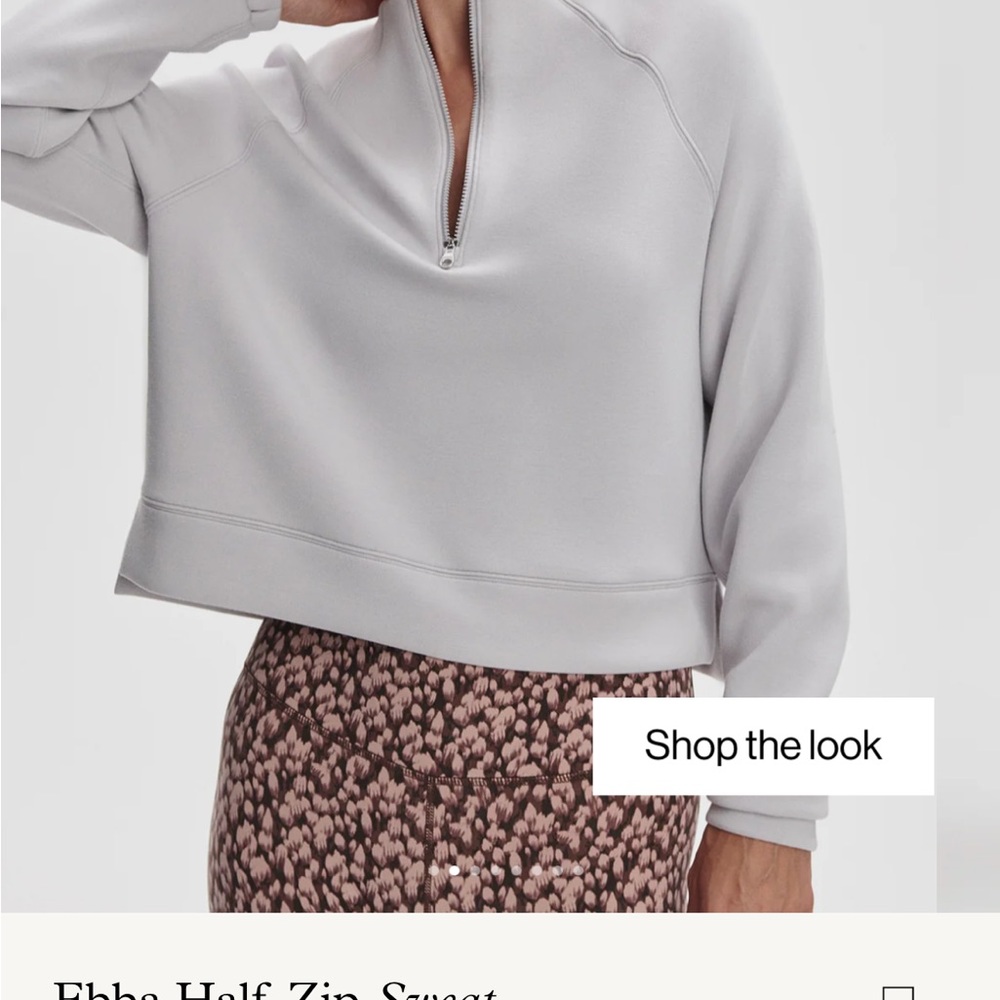Varley Ebba Half Zip sweatshirt in color Raindrops XS